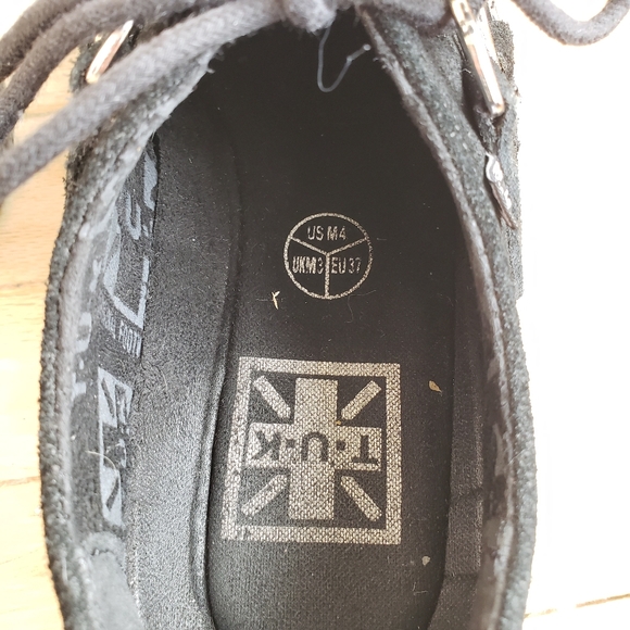 TUK Black Suede Viva Low Creeper Size W6 - Picture 6 of 7